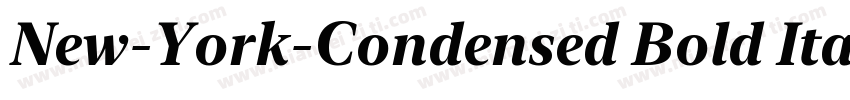 New-York-Condensed Bold Italic字体转换